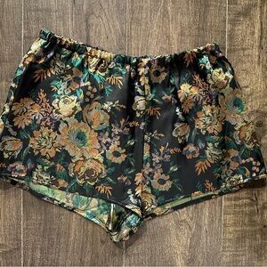 Anthropologie Size XS Satin Floral Shorts